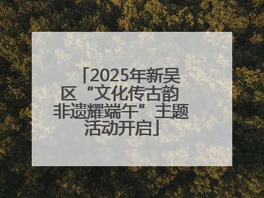 2025年新吴区“文化传古韵 非遗耀端午”主题活动开启