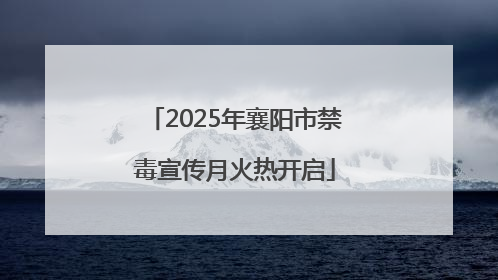 2025年襄阳市禁毒宣传月火热开启