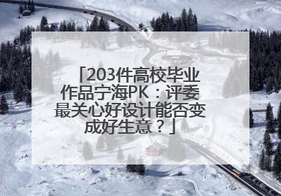 203件高校毕业作品宁海PK：评委最关心好设计能否变成好生意？
