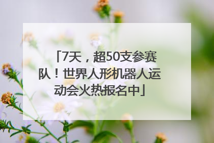 7天，超50支参赛队！世界人形机器人运动会火热报名中