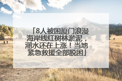 8人被困厦门浪漫海岸线红树林淤泥，潮水还在上涨！当地紧急救援全部脱困