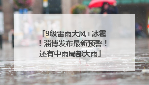9级雷雨大风+冰雹！淄博发布最新预警！还有中雨局部大雨