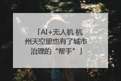 AI+无人机 杭州天空里也有了城市治理的“帮手”