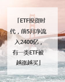ETF投资时代，前5月净流入2400亿，有一类ETF被越涨越买