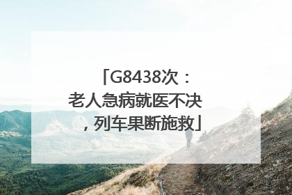G8438次：老人急病就医不决，列车果断施救